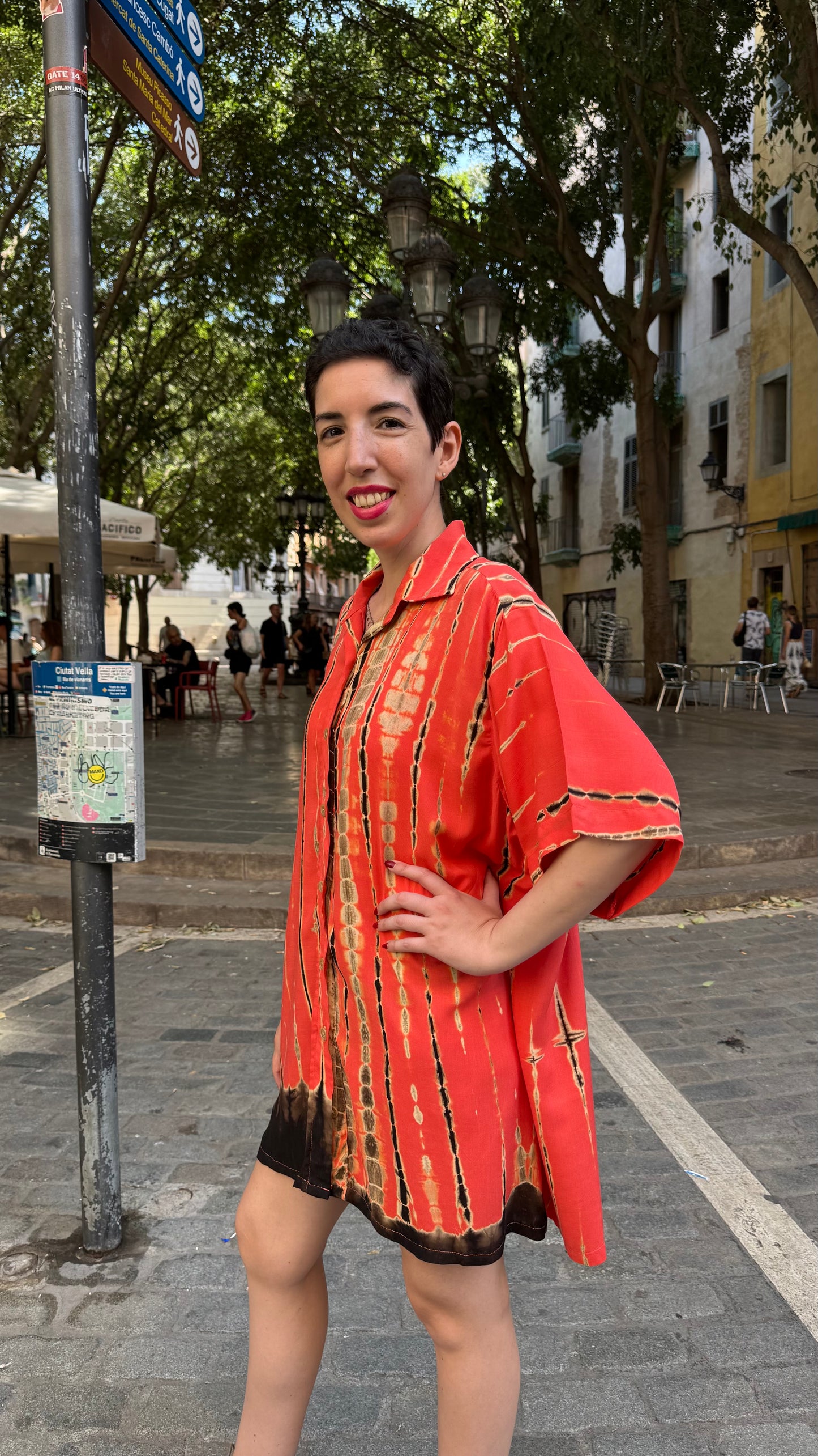 Samaki (salmon) shirt dress