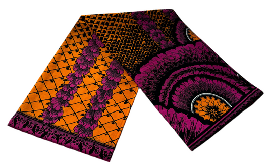 100% cotton Kitenge Pinki Chungwa