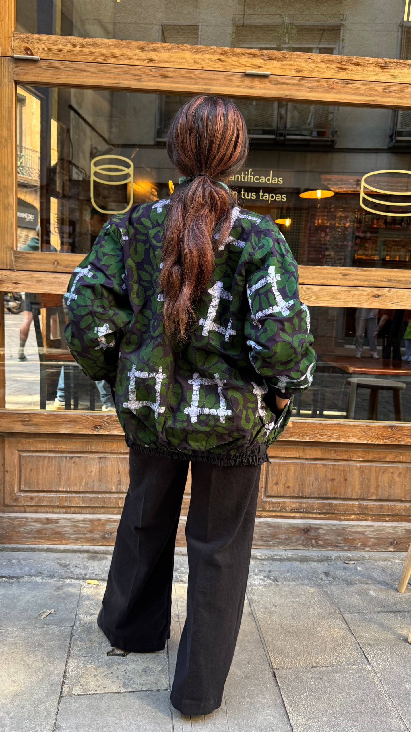 Kijani Nyeupe Boksi Jacket